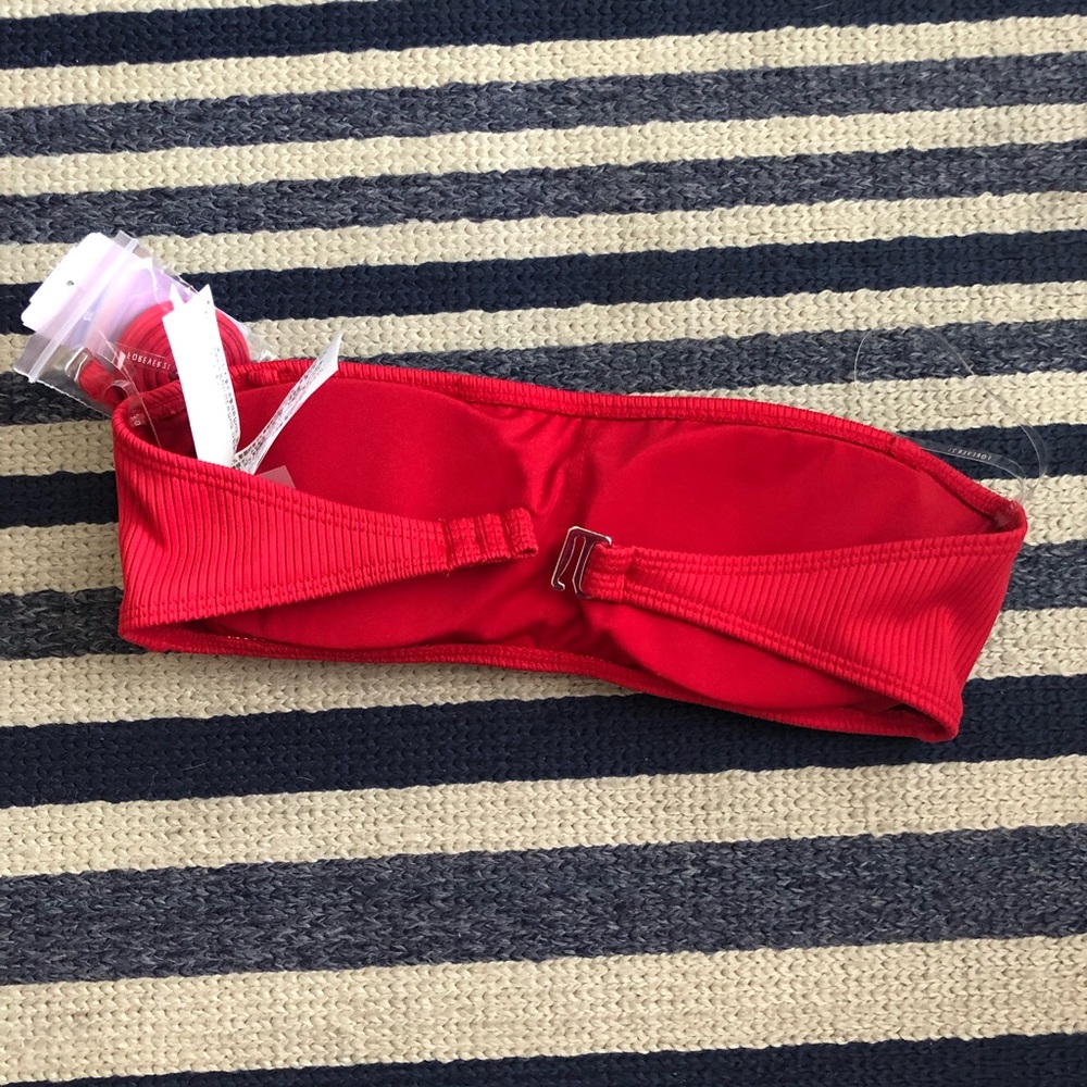 Red Bandeau Bikini Top